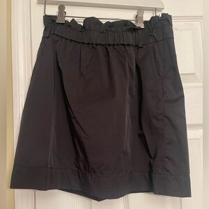 Banana Republic dark black satin pencil paper bag skirt 4 $98 Anthropologie